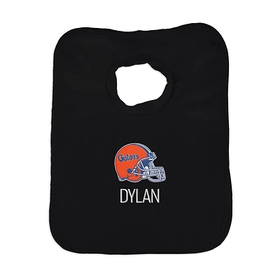 Newborn & Infant Black Florida Gators Helmet Logo Personalized Bib