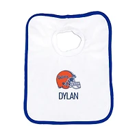 Newborn & Infant Royal Florida Gators Helmet Logo Personalized Bib