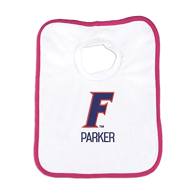 Newborn & Infant White/Orange Florida Gators Alternate Logo Personalized Bib