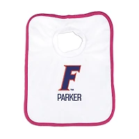Newborn & Infant White/Orange Florida Gators Alternate Logo Personalized Bib