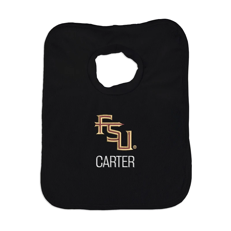 Newborn & Infant Florida State Seminoles Secondary Logo Personalized Bib