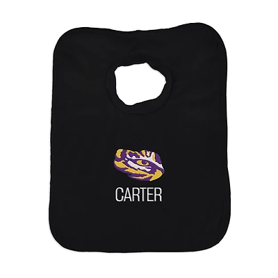 Newborn & Infant Black LSU Tigers Secondary Logo Personalized Bib