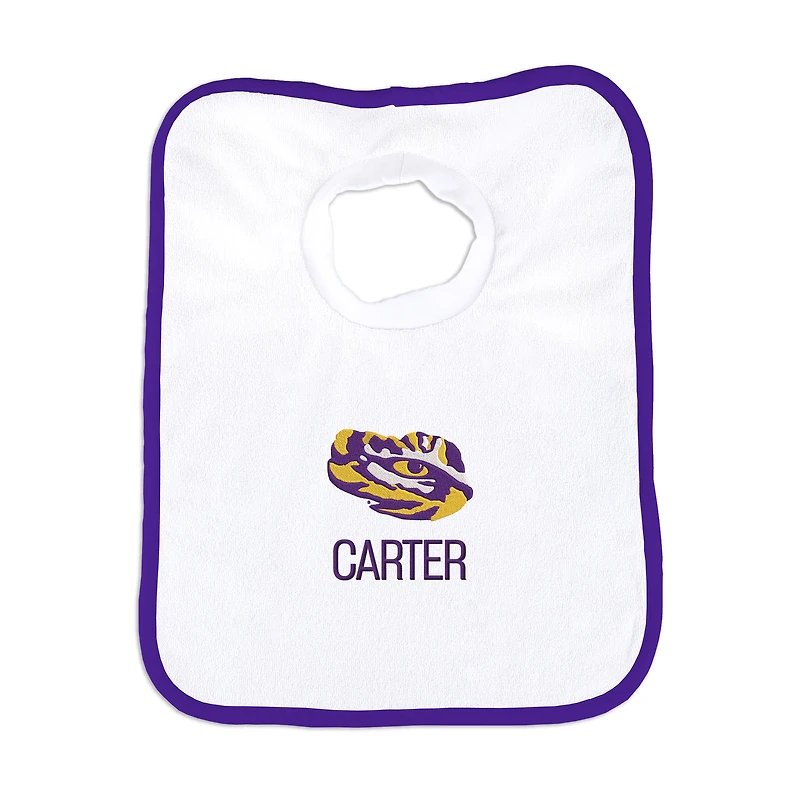 Newborn & Infant LSU Tigers Secondary Logo Personalized Bib