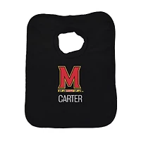 Newborn & Infant Black Maryland Terrapins Primary Logo Personalized Bib