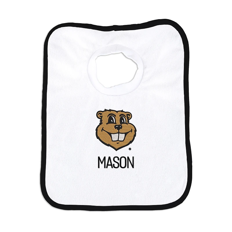 Newborn & Infant White/Black Minnesota Golden Gophers Newborn & Infant Personalized Bib