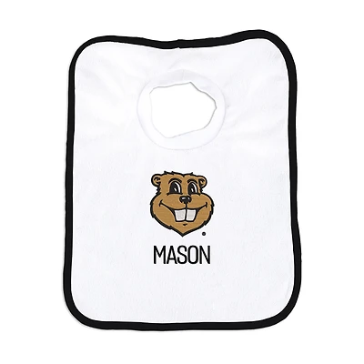 Newborn & Infant White/Black Minnesota Golden Gophers Newborn & Infant Personalized Bib