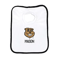 Newborn & Infant White/Black Minnesota Golden Gophers Newborn & Infant Personalized Bib