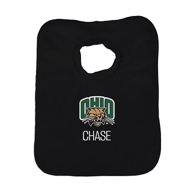 Newborn & Infant Black Ohio Bobcats Personalized Bib