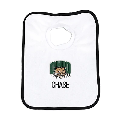 Newborn & Infant White Ohio Bobcats Personalized Bib