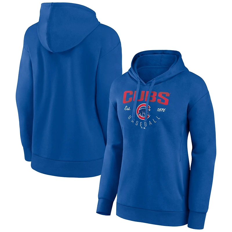 Women's Royal Chicago Cubs Team Live For It Pullover Hoodie