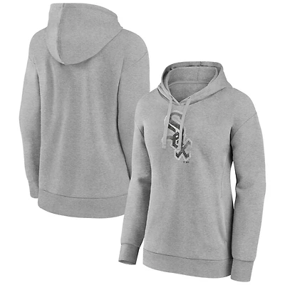 Women's Gray Chicago White Sox Distressed Team Pullover Hoodie