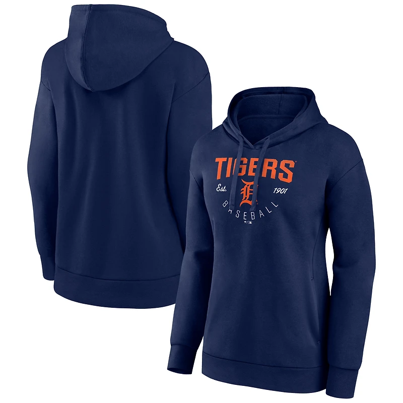 Women's Navy Detroit Tigers Team Live For It Pullover Hoodie