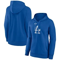 Women's Royal Los Angeles Dodgers Distressed Team Pullover Hoodie