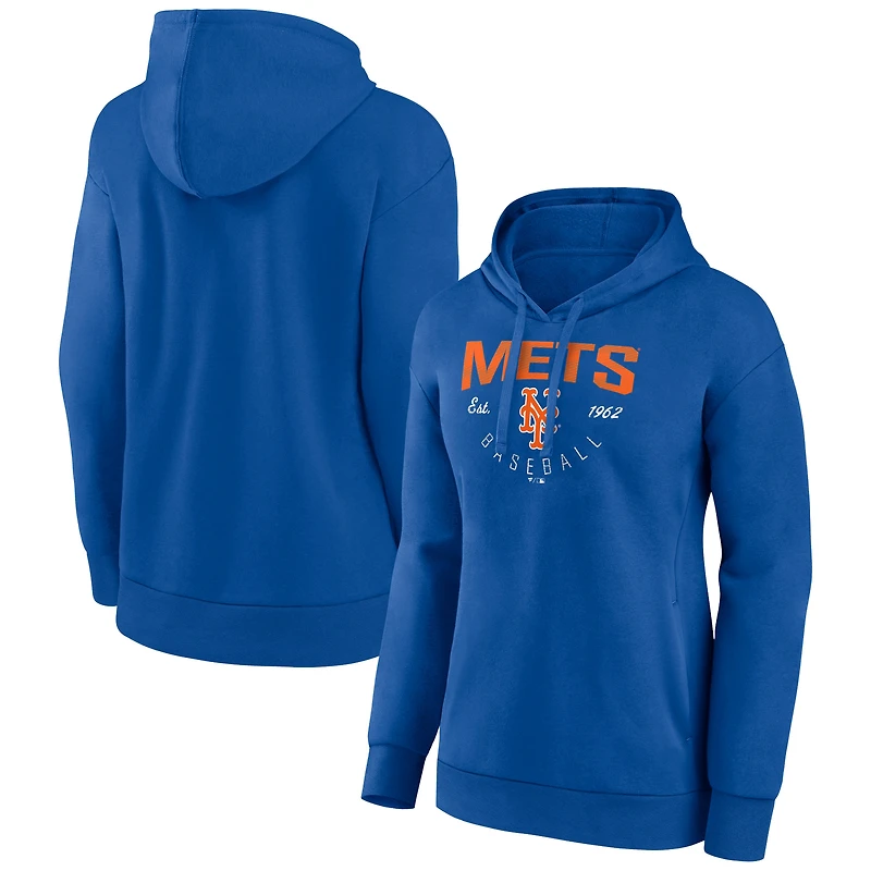 Women's Royal New York Mets Team Live For It Pullover Hoodie