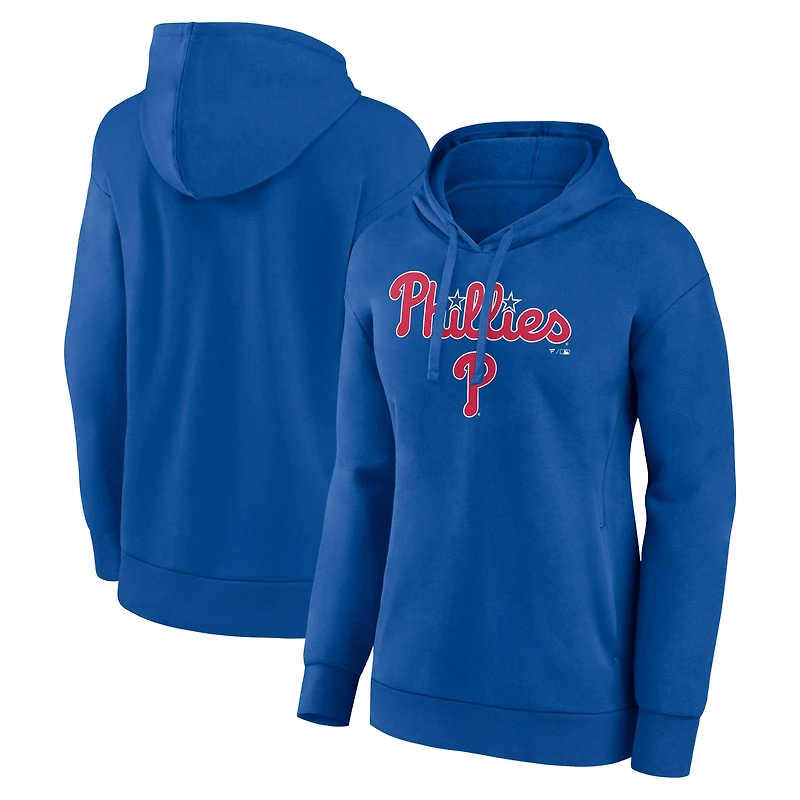 Women's Royal Philadelphia Phillies Team Lockup Pullover Hoodie