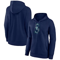 Women's Navy Seattle Mariners Distressed Team Pullover Hoodie