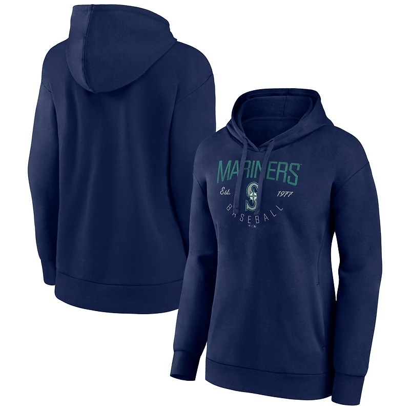 Women's Navy Seattle Mariners Team Live For It Pullover Hoodie