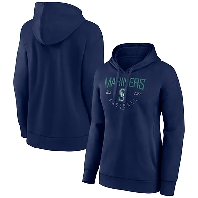 Women's Navy Seattle Mariners Team Live For It Pullover Hoodie