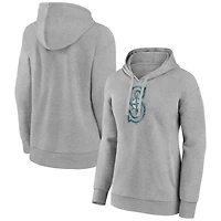 Women's Gray Seattle Mariners Distressed Team Pullover Hoodie