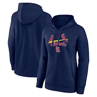 Women's Navy St. Louis Cardinals Team Lockup Pullover Hoodie