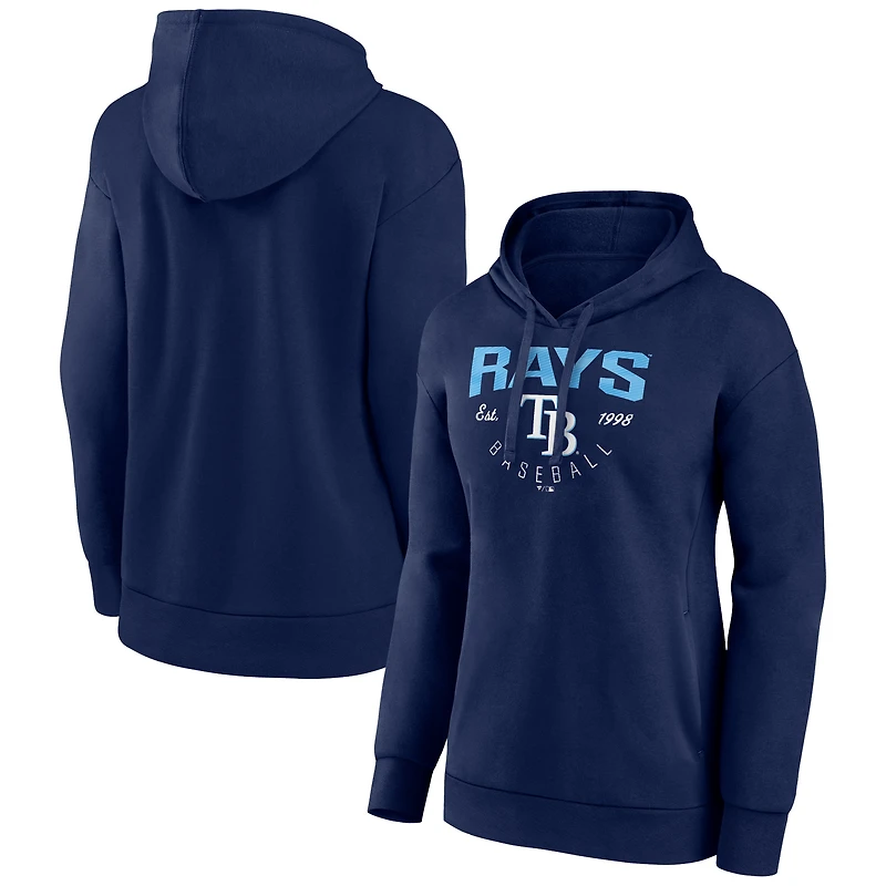 Women's Navy Tampa Bay Rays Team Live For It Pullover Hoodie