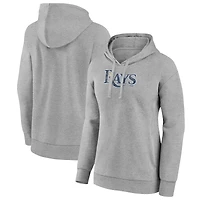 Women's Gray Tampa Bay Rays Distressed Team Pullover Hoodie