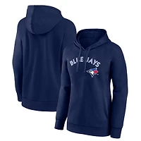 Women's Navy Toronto Blue Jays Team Lockup Pullover Hoodie