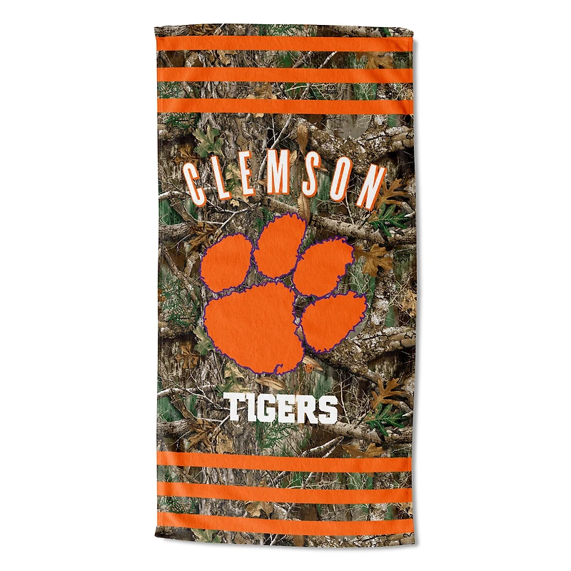 The Northwest Group  Clemson Tigers 30"x 60" Three Stripes Beach Towel