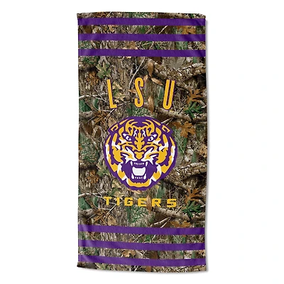 The Northwest Group  LSU Tigers 30"x 60" Three Stripes Beach Towel