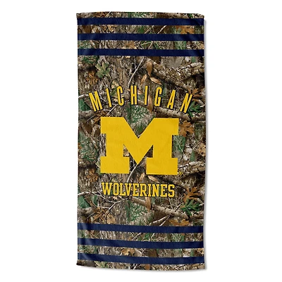 The Northwest Group  Michigan Wolverines 30"x 60" Three Stripes Beach Towel