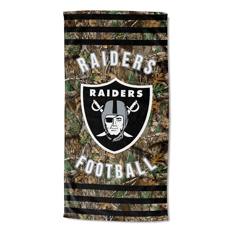 The Northwest Group Las Vegas Raiders 30"x 60" Three Stripes Beach Towel