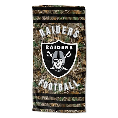 The Northwest Group  Las Vegas Raiders 30"x 60" Three Stripes Beach Towel
