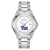 Men's Bulova Silver Pitt Panthers Stainless Steel Classic Sport Watch