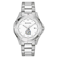 Men's Bulova Silver Georgetown Hoyas Stainless Steel Classic Sport Watch