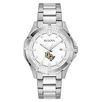 Men's Bulova Silver UCF Knights Stainless Steel Classic Sport Watch