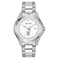 Men's Bulova Silver Navy Midshipmen Stainless Steel Classic Sport Watch