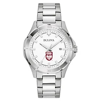 Men's Bulova Silver UChicago Maroons Stainless Steel Classic Sport Watch