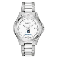 Men's Bulova Silver Johns Hopkins Blue Jays Stainless Steel Classic Sport Watch
