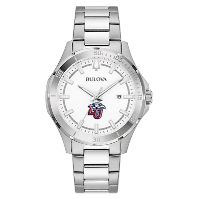 Men's Bulova Silver Liberty Flames Stainless Steel Classic Sport Watch