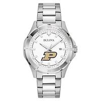 Men's Bulova Silver Purdue Boilermakers Stainless Steel Classic Sport Watch