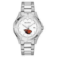 Men's Bulova Silver Oregon State Beavers Stainless Steel Classic Sport Watch