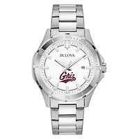 Men's Bulova Silver Montana Grizzlies Stainless Steel Classic Sport Watch