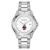 Men's Bulova Silver Boston College Eagles Stainless Steel Classic Sport Watch