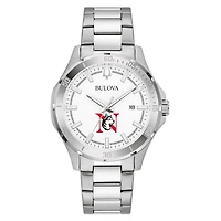 Men's Bulova Silver Northeastern Huskies Stainless Steel Classic Sport Watch