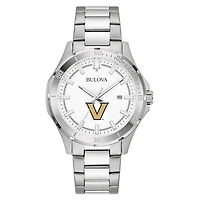 Men's Bulova Silver Vanderbilt Commodores Stainless Steel Classic Sport Watch