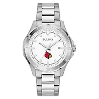 Men's Bulova Silver Louisville Cardinals Stainless Steel Classic Sport Watch