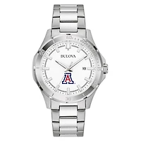 Men's Bulova Silver Arizona Wildcats Stainless Steel Classic Sport Watch