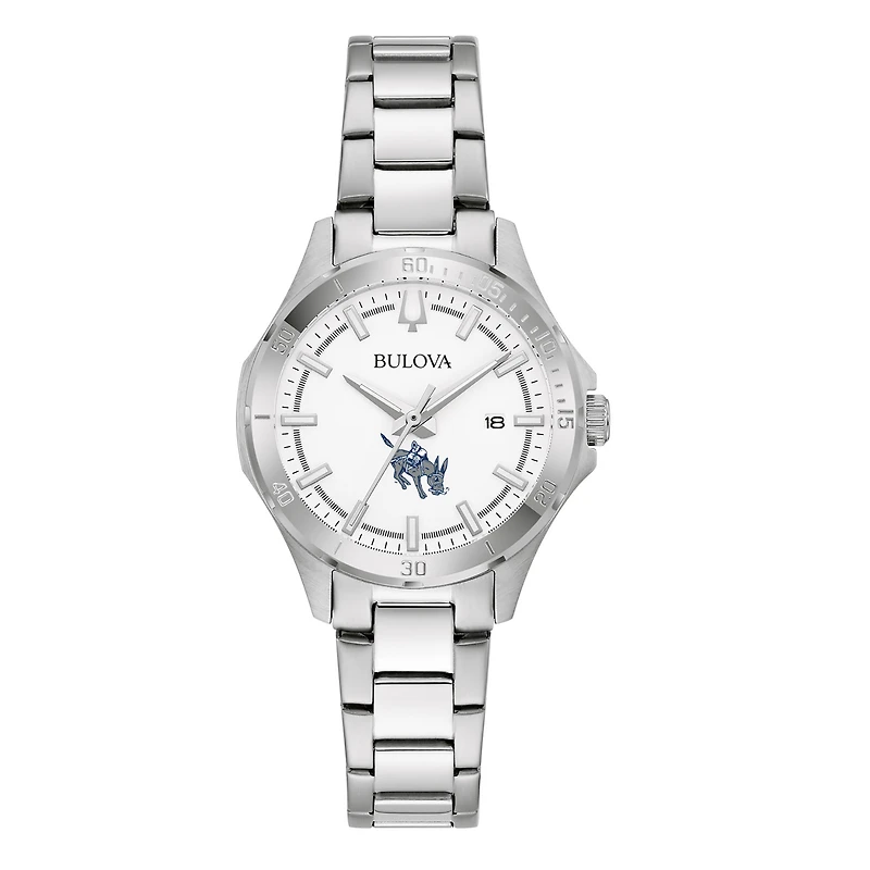 Women's Bulova Silver Colorado School of Mines Orediggers Stainless Steel Classic Sport Watch