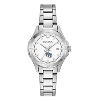 Women's Bulova Silver Colorado School of Mines Orediggers Stainless Steel Classic Sport Watch