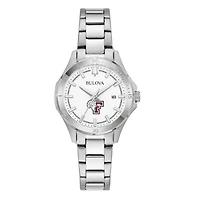 Women's Bulova Silver Fordham Rams Stainless Steel Classic Sport Watch